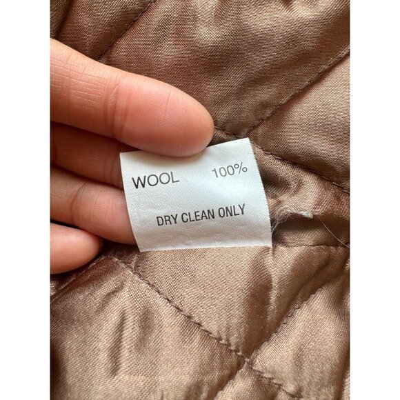 Men's KENT & CURWEN Loro Pia Green Wool Quilted Barn Coat Jacket, Size M - Picture 15 of 16